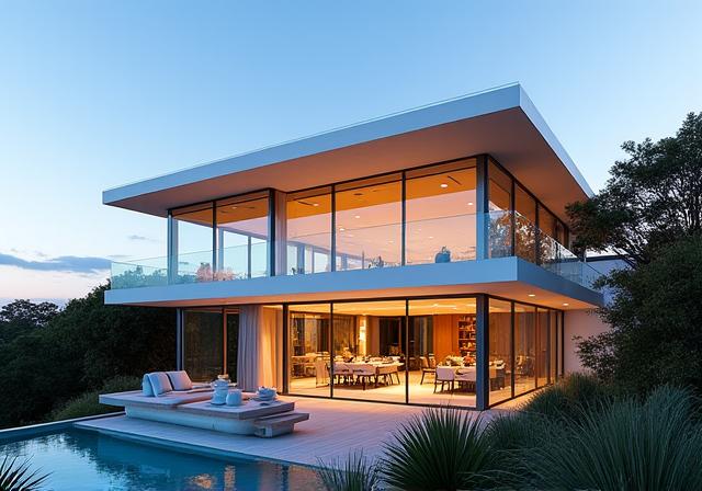 Stunning new two-story extension with large glass windows